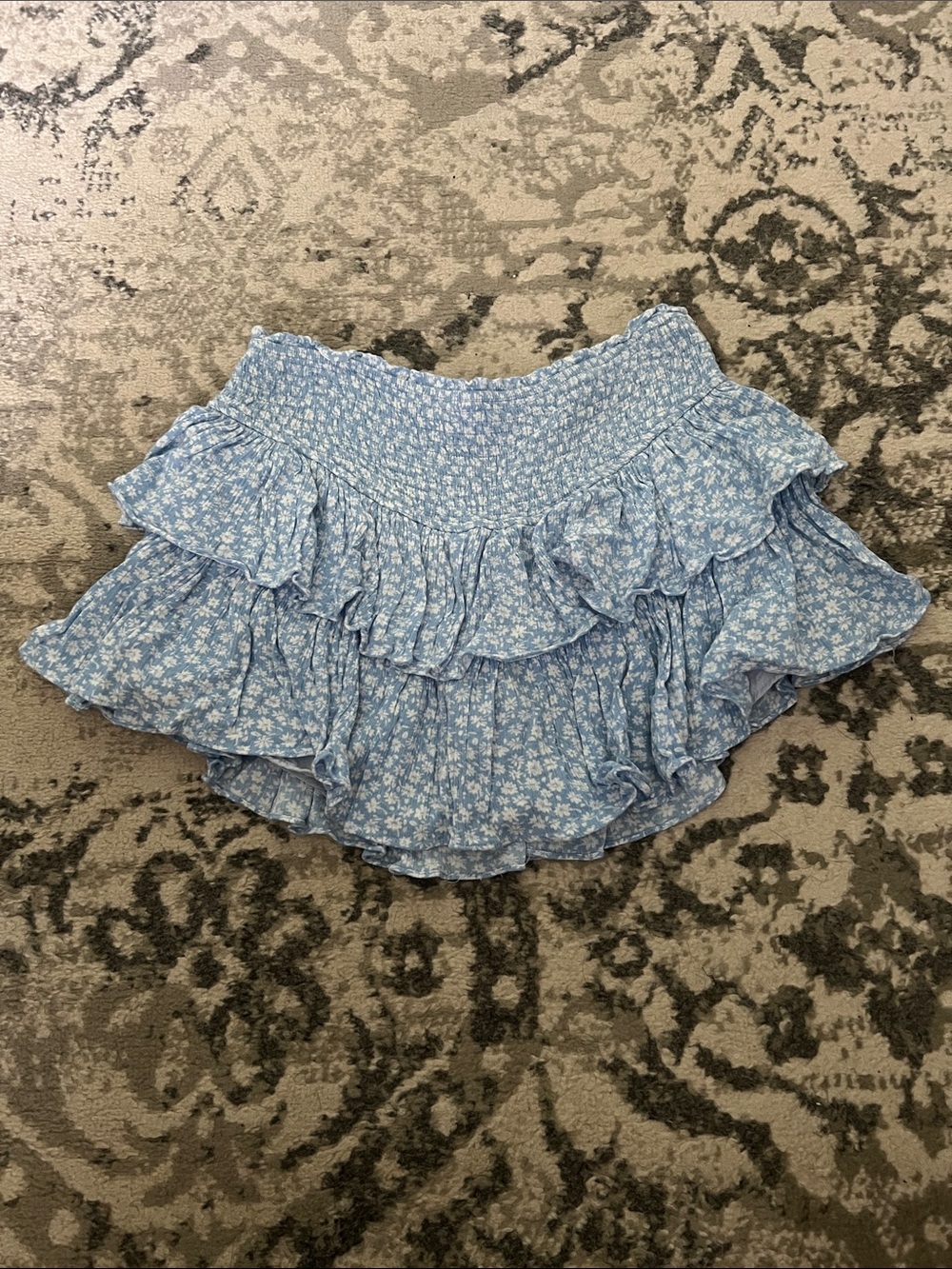 BABY BLUE FLORAL SUNSHINE DAYDREAM SKIRT
